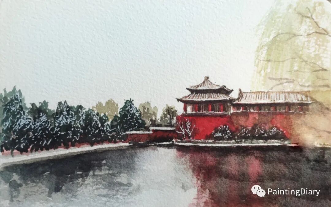 早春雪景
